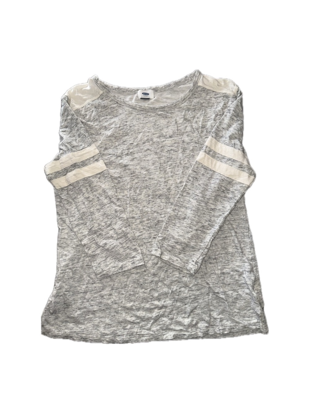 Old Navy Sporty Varsity Stripe 3/4 Sleeve Tee